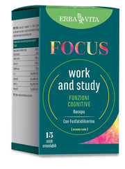 Focus work and study 15 stick orosolubili da 3 g