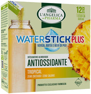 L'angelica waterstick plus antiossidante tropical ananas & mango 12 stick zero zuccheri senza glutine naturalmente privo di lattosio