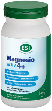 Esi magnesio activ 4+ 200 g senza glutine