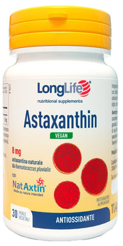 Longlife astaxanthin vegan 8 mg 30 perle vegetali senza glutine