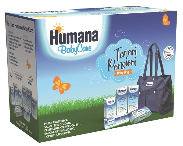 Teneri pensieri baby bag baby care pasta protettiva 100ml + detergente corpo e capelli 300ml + salviettine delicate 72 pezzi + sapone ultradelicato 300ml + polvere aspersoria 150g