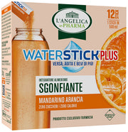 L'angelica waterstick plus sgonfiante mandarino e arancia 12 stick zero zuccheri senza glutine naturalmente privo di lattosio