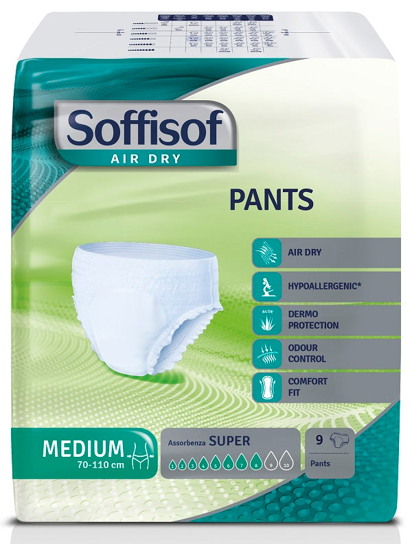 Pannolone soffisof air dry pants super medium 9 pezzi