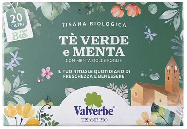 Valverbe te' verde e menta tisana biologica 20 filtri