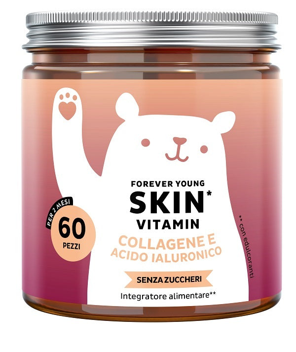 Bears with benefits forever young skin vitamin 60 caramelle gommose con edulcoranti senza zuccheri