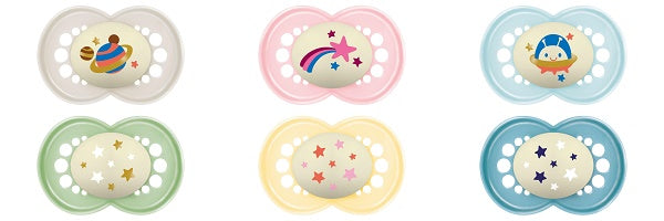 Mam succhietto original night 6+ mesi silicone 2 pezzi