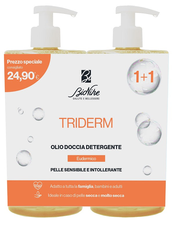Triderm bipack olio doccia detergente 750 ml