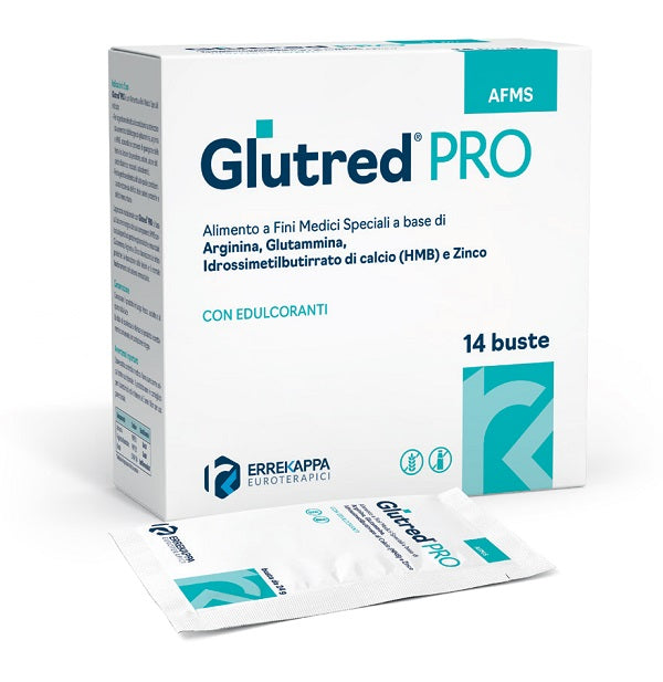 Glutred pro 14 buste da 24 g con edulcoranti senza glutine senza lattosio