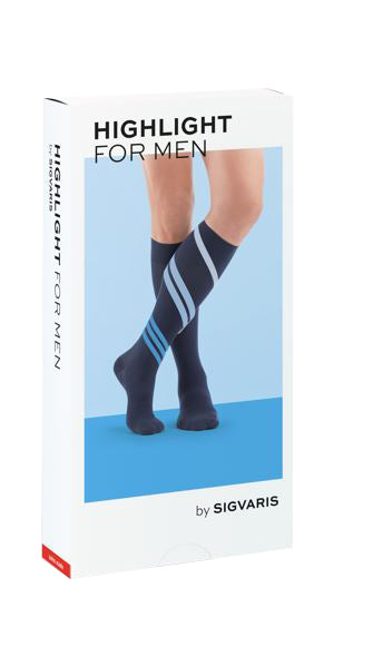 Sigvaris highlight men gambaletto lungo punta chiusa black m