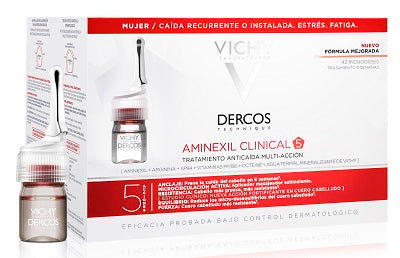 Dercos Aminexil Fiale Donna 42 x 6ml | Trattamento Anticaduta Capelli Femminili | Vichy