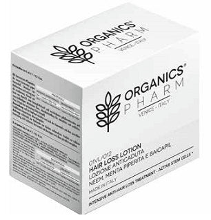 Organics pharm hair loss lotion neem oil, peppermint and baicapil 12 fiale da 6 ml