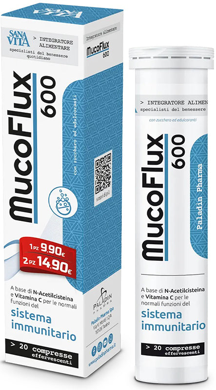 Sanavita mucoflux 600 20 capsule effervescenti