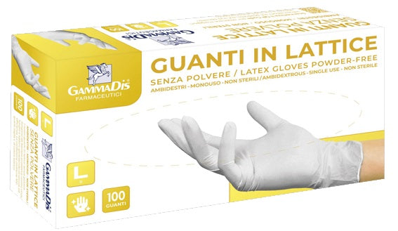 Guanti lattice con polvere medium 100 pezzi