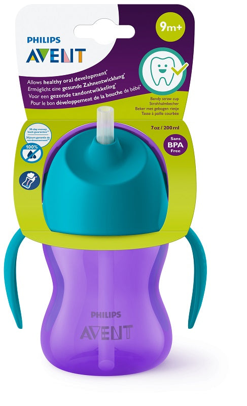 Philips tazza colorata con cannuccia femmina 200 ml