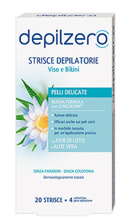 Depilzero strisce viso e bikini 20 pezzi