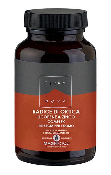 Terranova radice ortica licopene zinco sinergia uomo 50 capsule