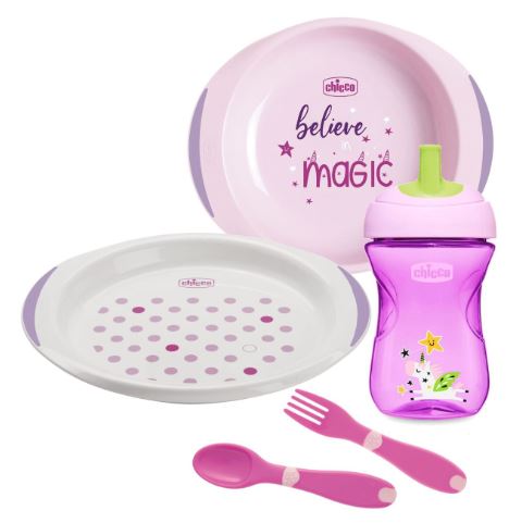 Chicco set pappa 12 mesi+ rosa