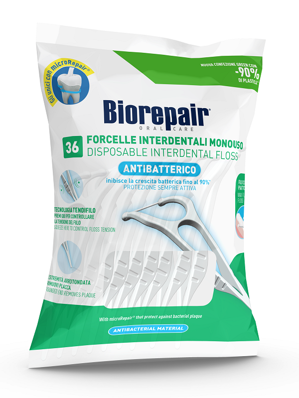 Biorepair oral care antibatterico forcelle interdentali monouso 36 pezzi