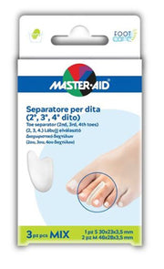 Separatore dita in gel master-aid footcare mix 1 small + 2 medium c9