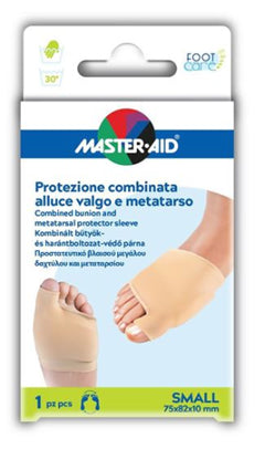 Protezione master-aid footcare per alluce valgo e metatarso small 1 pezzo d7