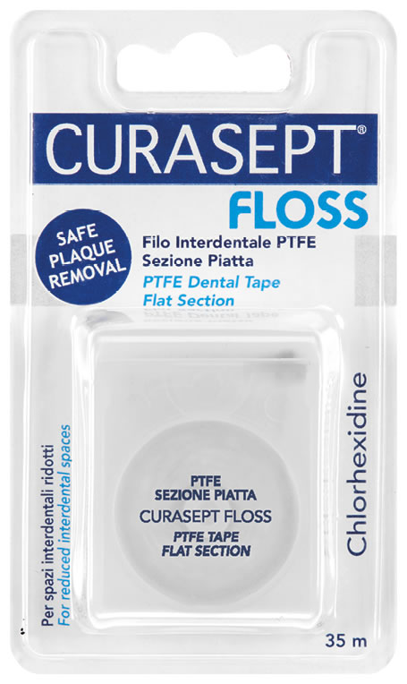 Curasept floss ptfe tape clorexidina