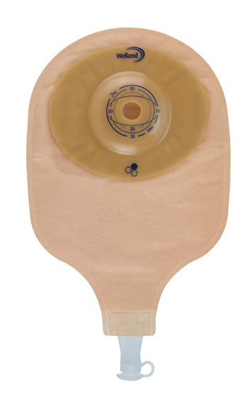 Sacca per urostomia trasparente ritagliabile aurum profile uro maxi diametro 13-48 mm inizio convessita' 48 mm 10 pezzi