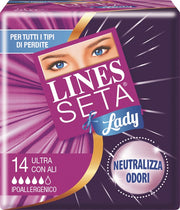 Assorbente lines seta ultra lady con ali 14 pezzi
