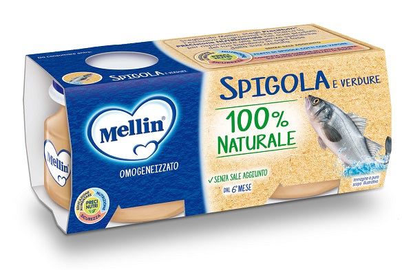 Mellin omogeneizzato di spigola e verdure 4 x 80 g