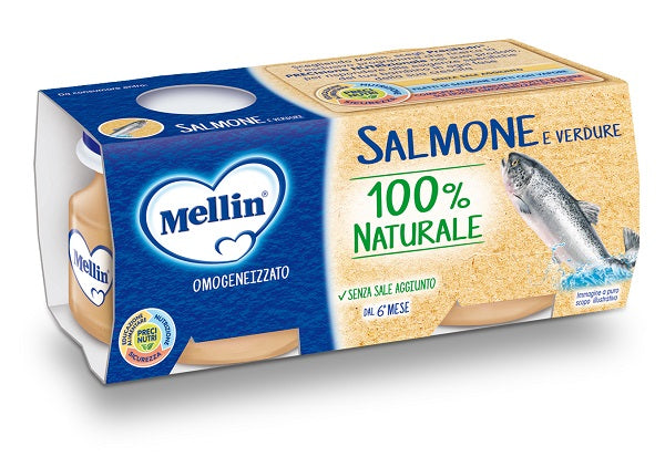 Mellin omogeneizzato di salmone e verdure 4 x 80 g