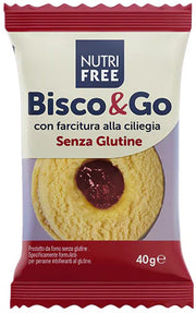 Nutrifree bisco&go con farcitura alla ciliegia 40 g