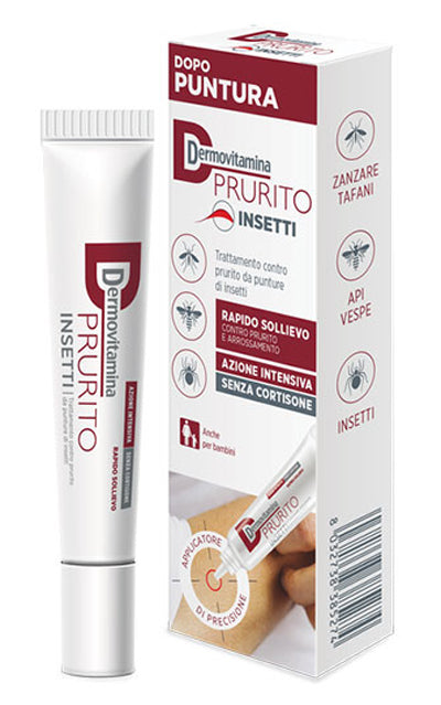Dermovitamina prurito insetti dopo puntura rapido sollievo azione intensiva senza cortisone 15 ml