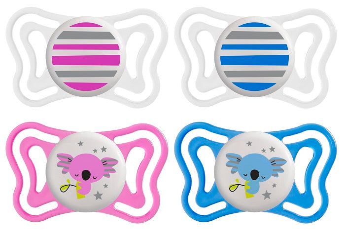 Chicco succhietto light luminoso silicone 6-16 mesi 2 pezzi