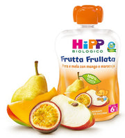 Hipp bio frutta frullata pera/mela con mango e maracuja 90 g