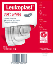 Leukoplast soft white 40 pezzi assortiti