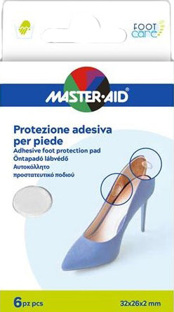 Protezione adesiva master-aid footcare trasparente mix 6 pezzi a5