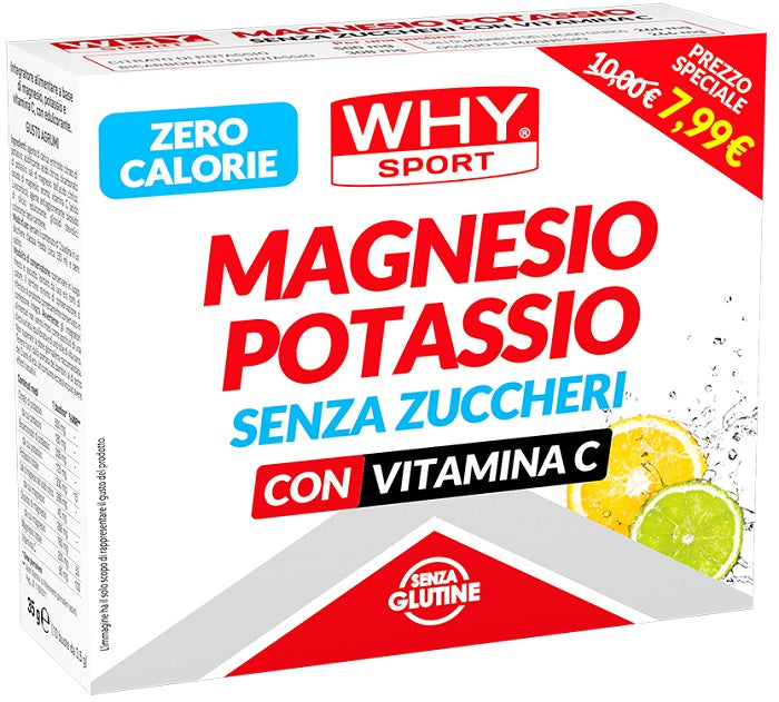 Whysport magnesio potassio senza zuccheri 10 bustine agrumi