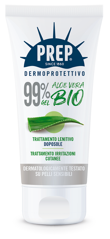 Prep dermoprotettivo 99% gel aloe vera bio trattamento lenitivo doposole irritazioni cutanee 150 ml
