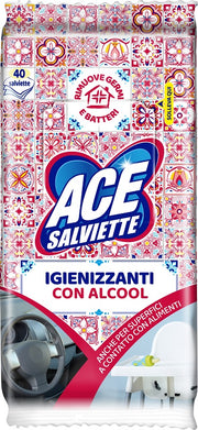 Ace salviette igienizzanti alcool 40 pezzi
