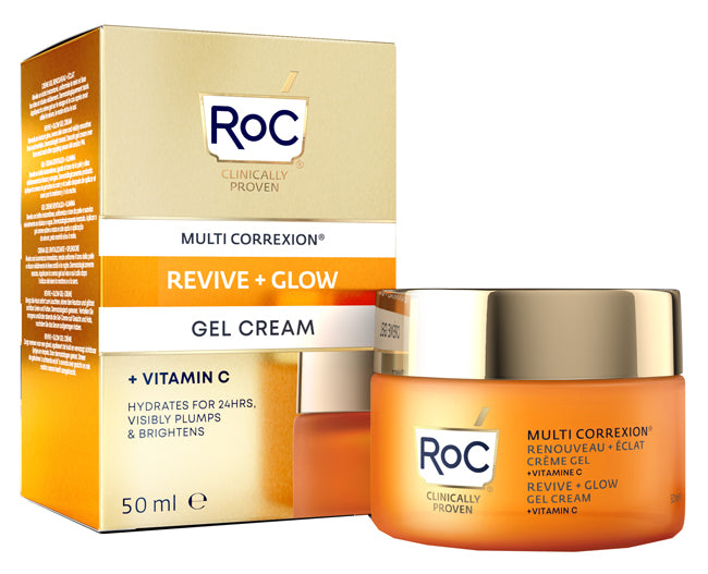 Roc multi correxion revive + glow crema viso gel 50 ml