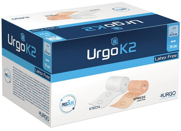 Bendaggio urgok2 latex free kit bendaggio t2 caviglia 25-32 2 pezzi 10 cm