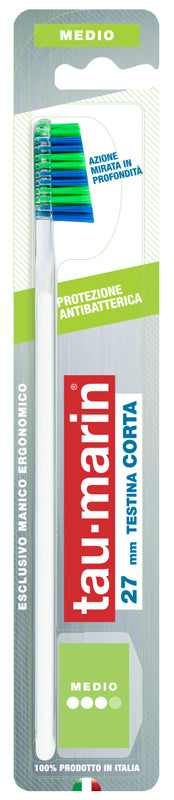 Taumarin professional spazzolino 27 medio testina corta protezione antibatterica