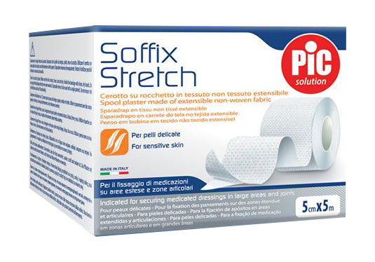 Cerotto in rotolo pic soffix stretch tessuto non tessuto estendibile 5x500 cm 1 pezzo