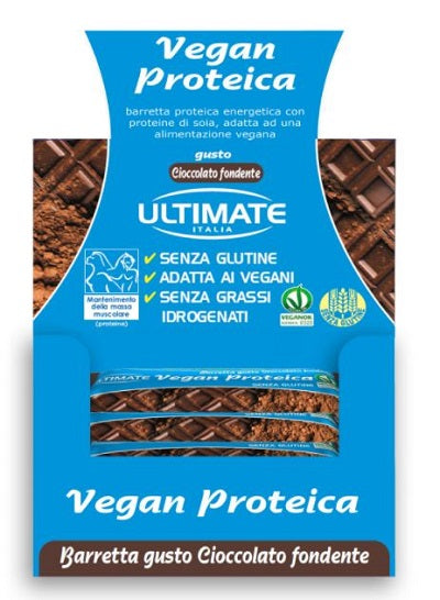 Ultimate barretta vegan proteica cioccolato fondente 24 x 40 g