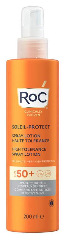 Roc lozione spray solare corpo spf 50+ elevata tollerabilita' 200 ml