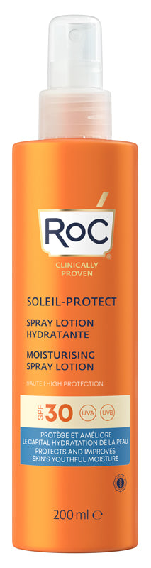 Roc lozione spray solare corpo spf 30 idratante 200 ml