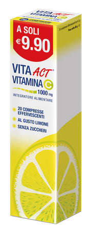 Vita act vitamina c 1000mg 20 compresse effervescenti limone
