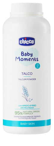 Chicco baby moments talco in polvere con amido di riso 150 g