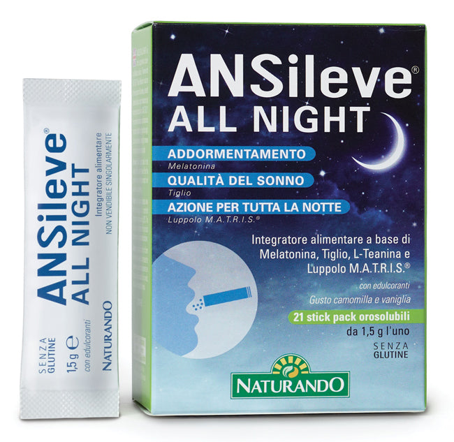 Ansileve all night 21 stick pack orosolubili