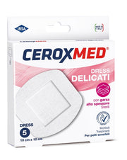 Cerotti compresse dress ceroxmed delicati 10x10 cm 5 pezzi