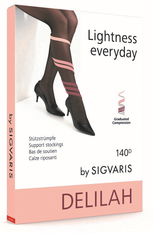Sigvaris delilah 140 denari mesh collant nero 4